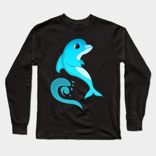 Blue Dolphin Long Sleeve T-Shirt